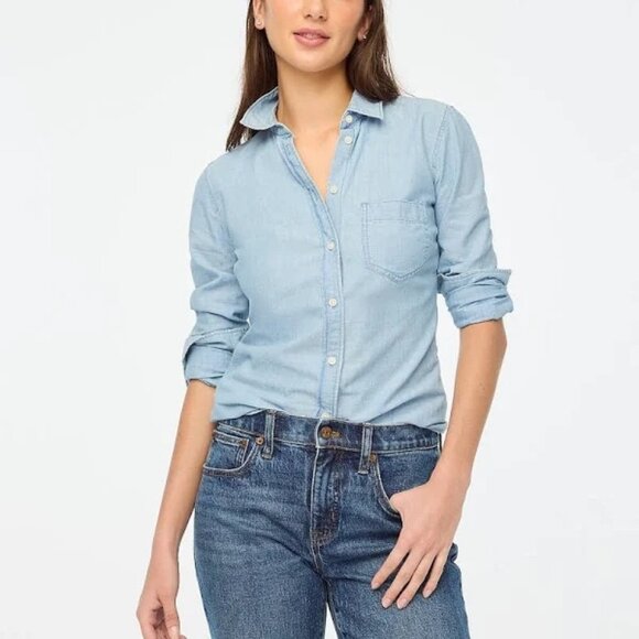 J. Crew Chambray Shirt - Picture 1 of 8